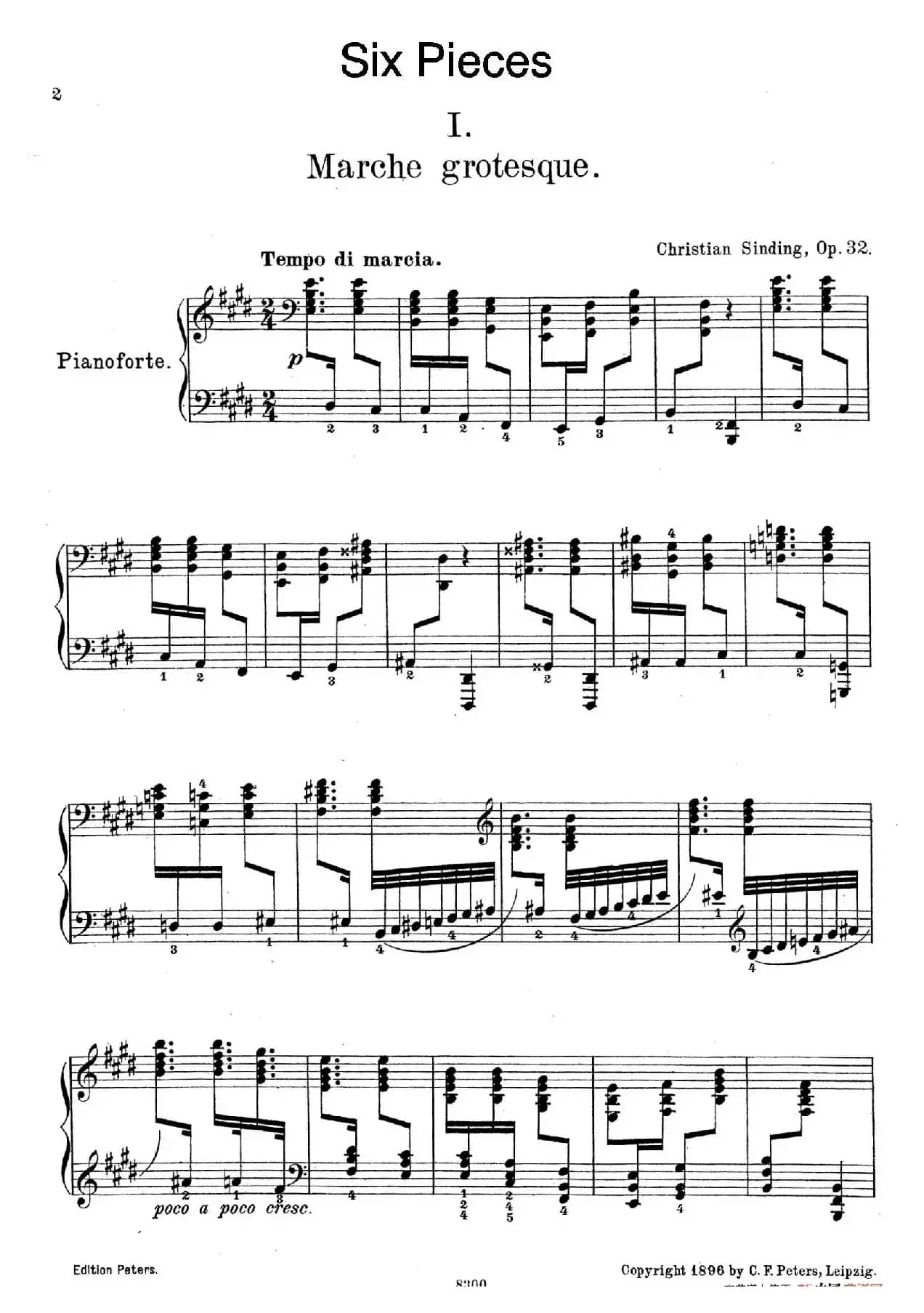 Six Pieces Op.32（6首小品·1. 怪诞进行曲）