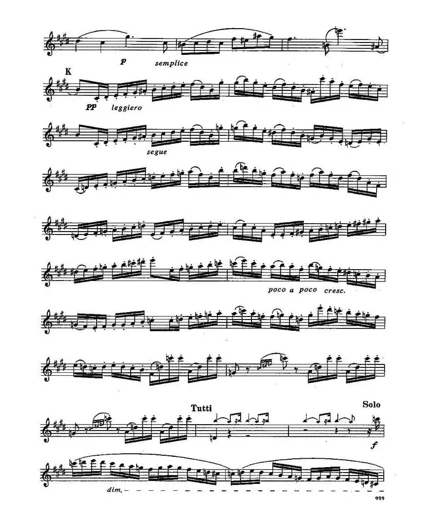 长笛九级考级曲谱（第四部分—4）