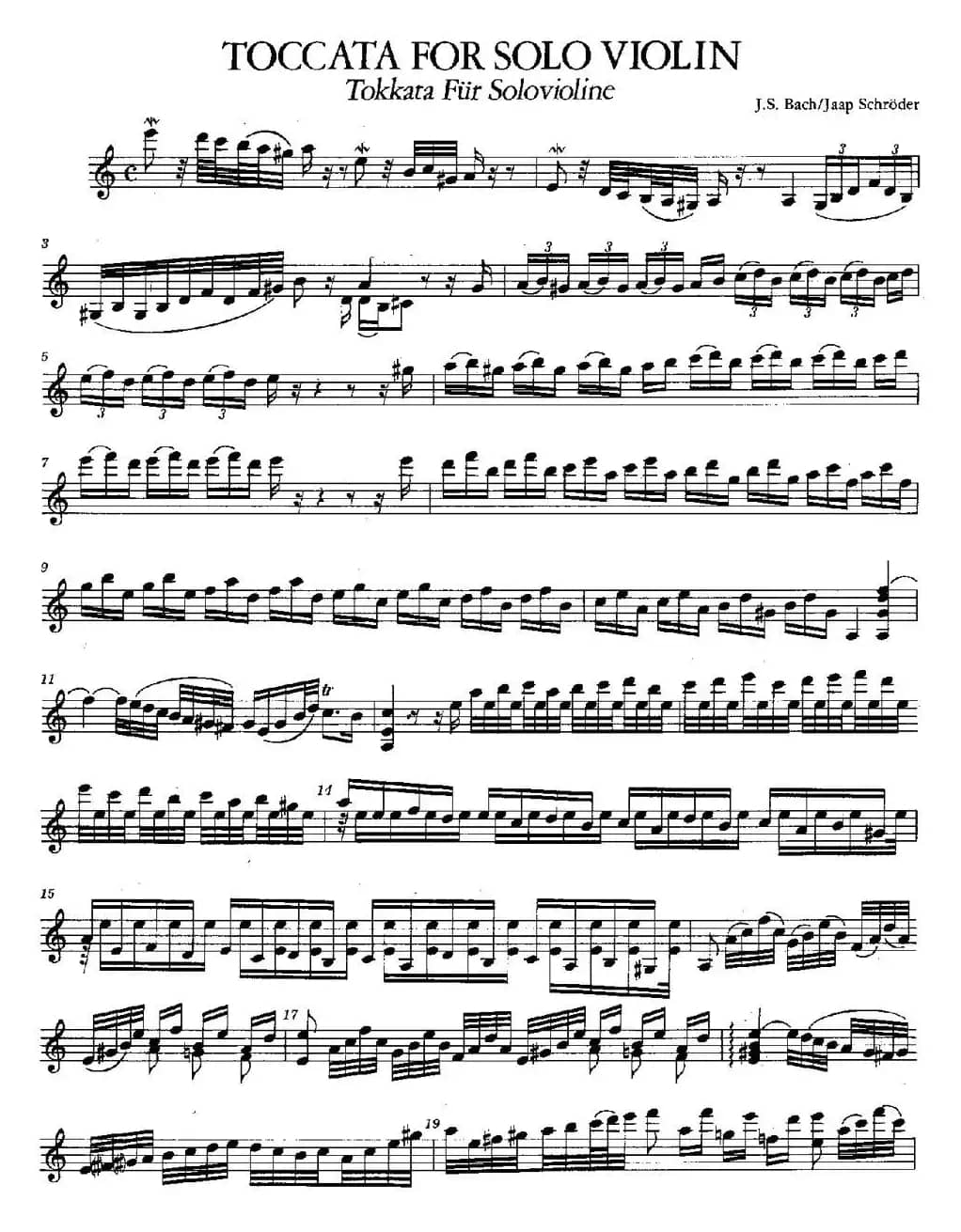 TOCCATA FOR SOLO VIOLIN