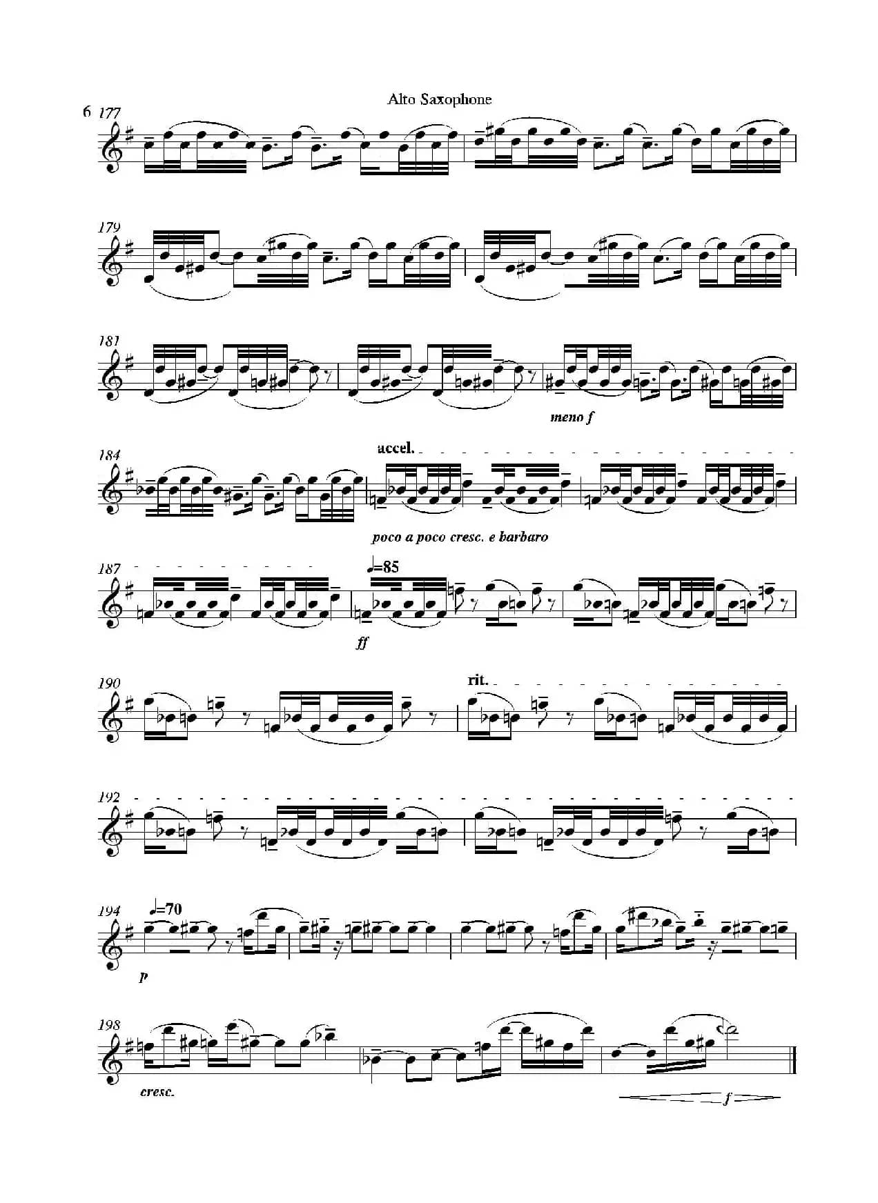 Grigri（四重奏中音萨克斯分谱）