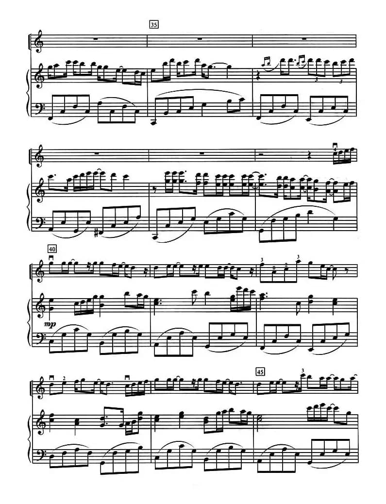 幸福背后（小提琴+钢琴伴奏）