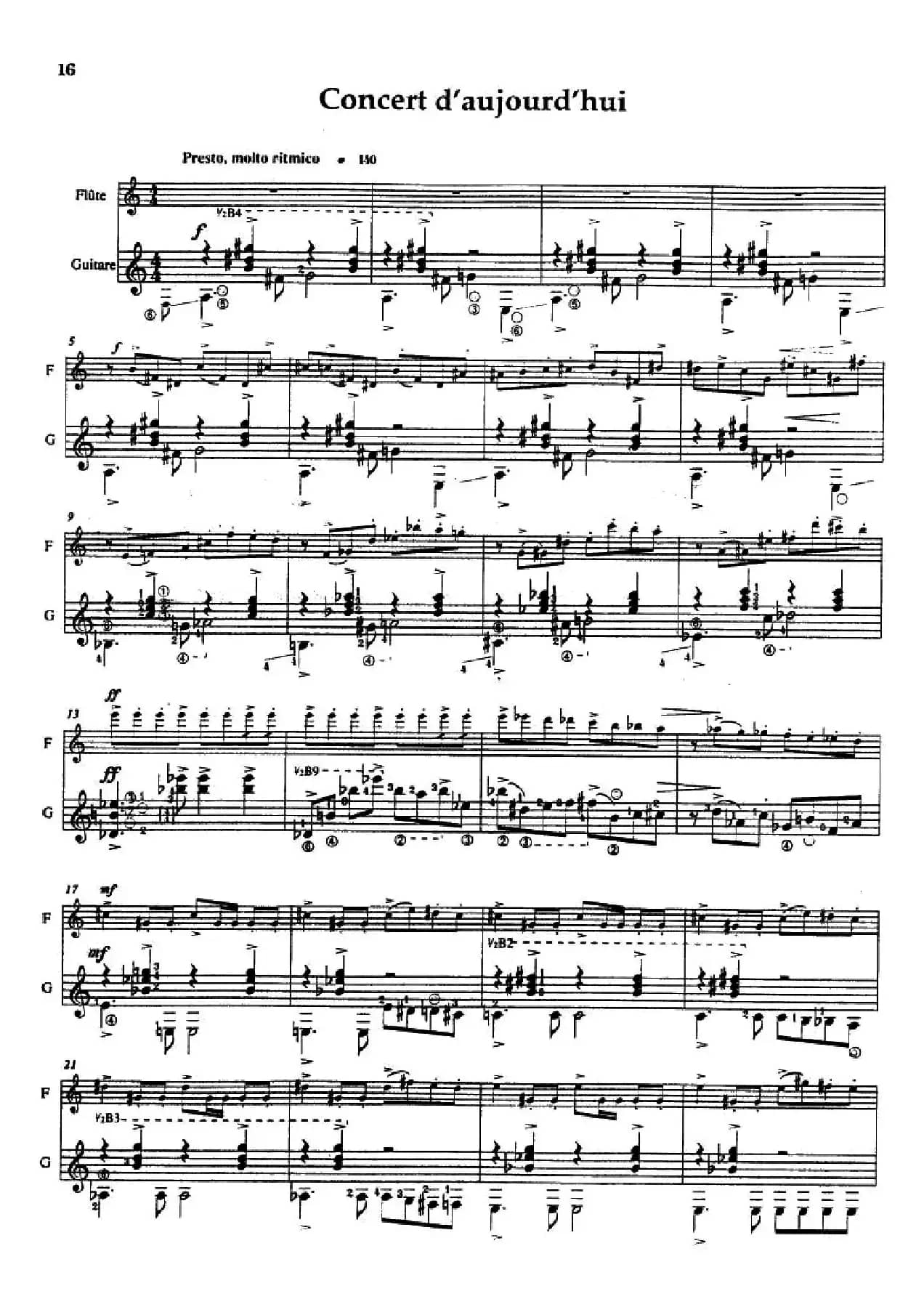 Histoire du Tango：4、Concerto d’aujourd’hui（长笛+吉他）