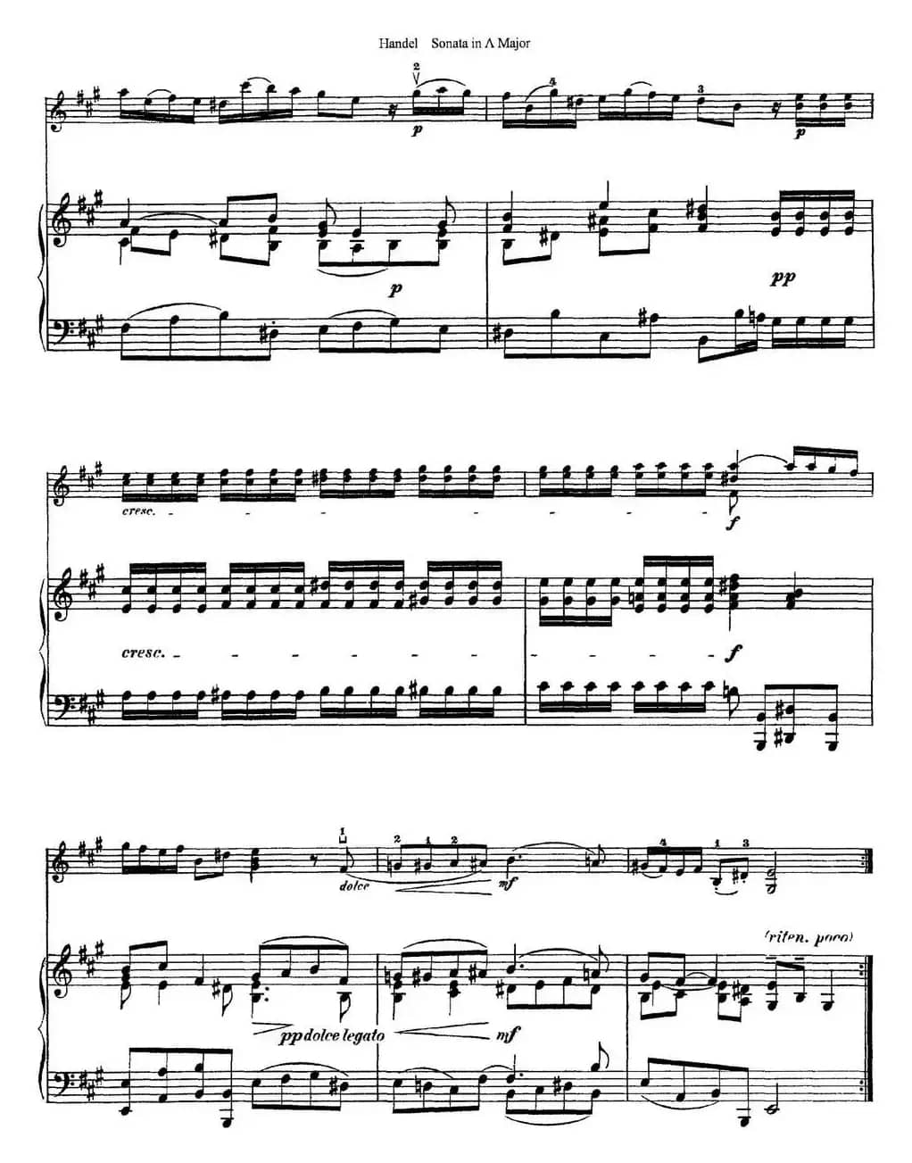Violin Sonata No.5 in A major（小提琴+钢琴伴奏）