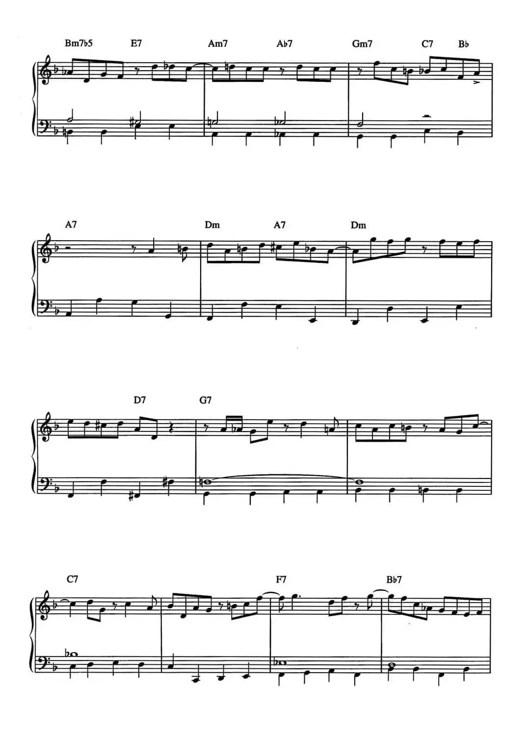 Walkin' Shoes（爵士钢琴酒吧独奏钢琴谱）