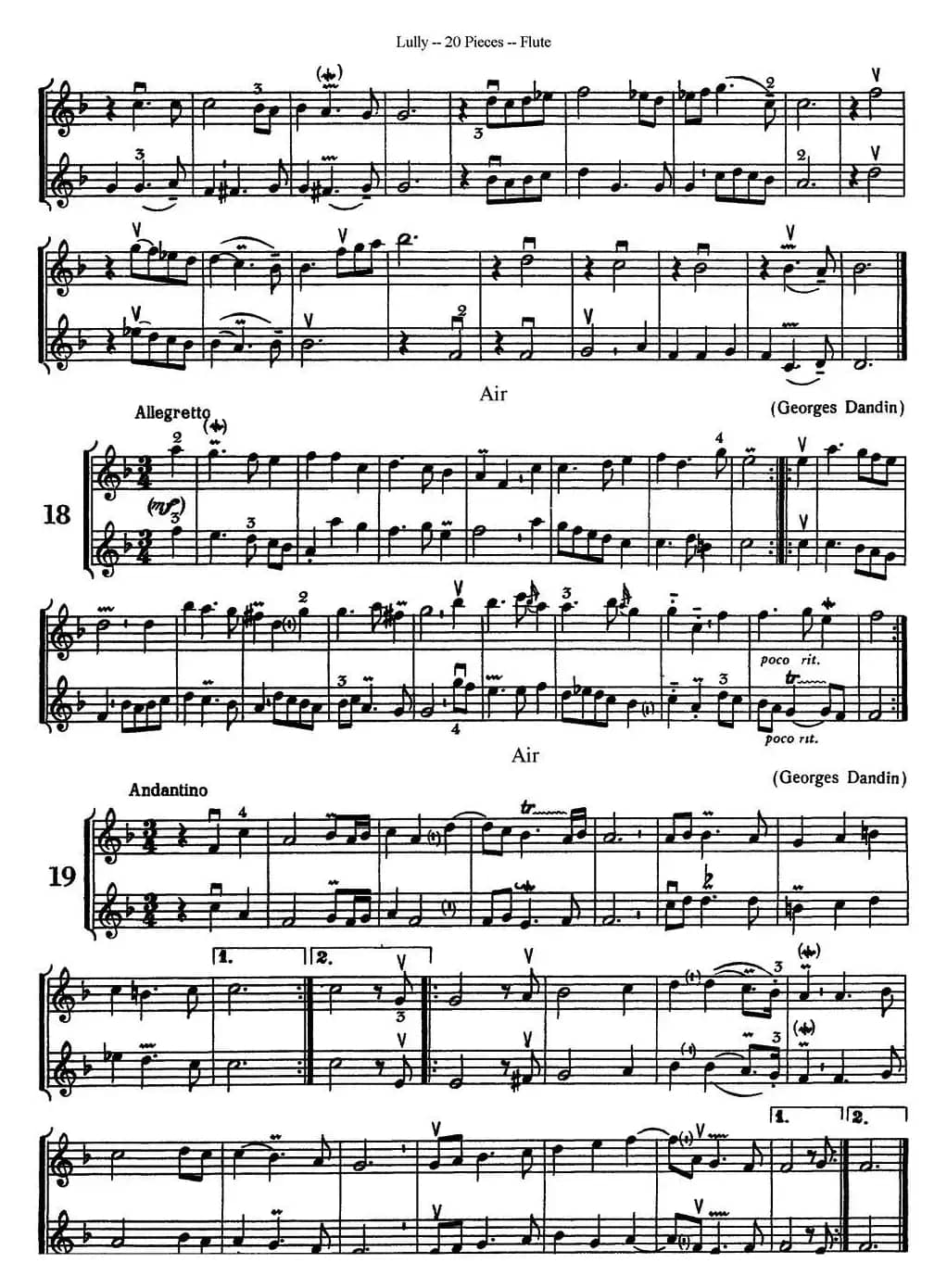 卢黎20首长笛附带钢琴伴奏曲