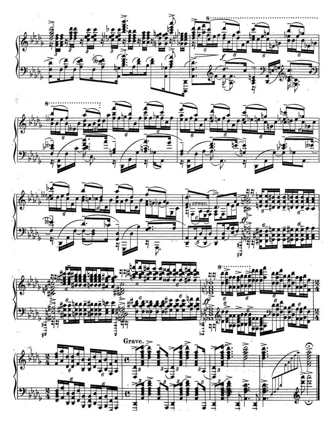 拉赫玛尼诺夫 钢琴前奏曲24 降D大调 Op.32 No.13