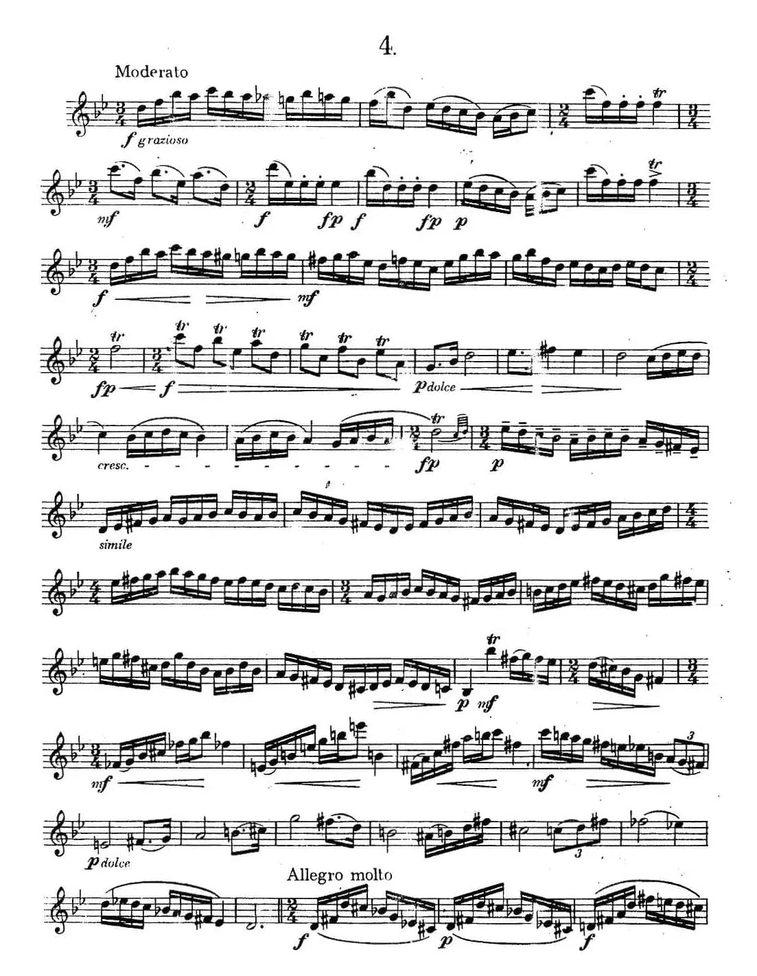 奇特克-萨克斯练习曲之四（ETUDY PRO SAXOPHON - FR ZITRK.op.3）