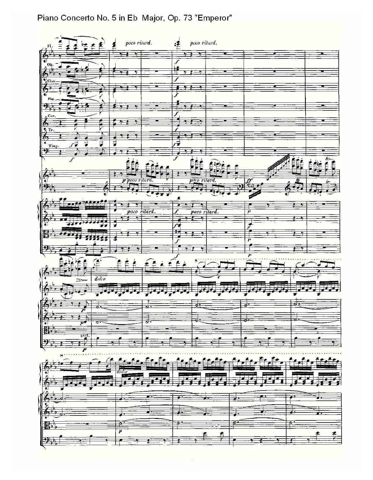 Eb大调钢琴第五协奏曲 Op.73“皇帝”第三乐章
