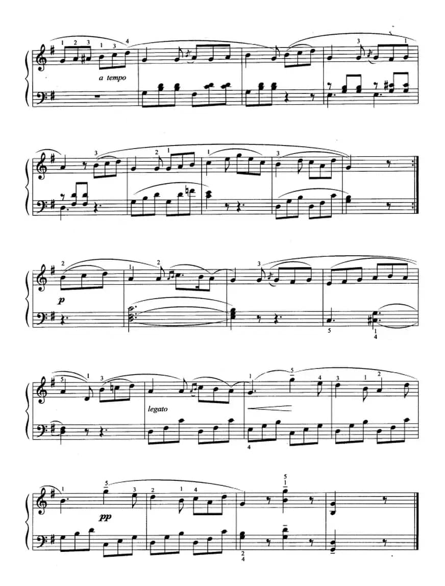 浪漫曲（《G大调小奏鸣曲》第二乐章）