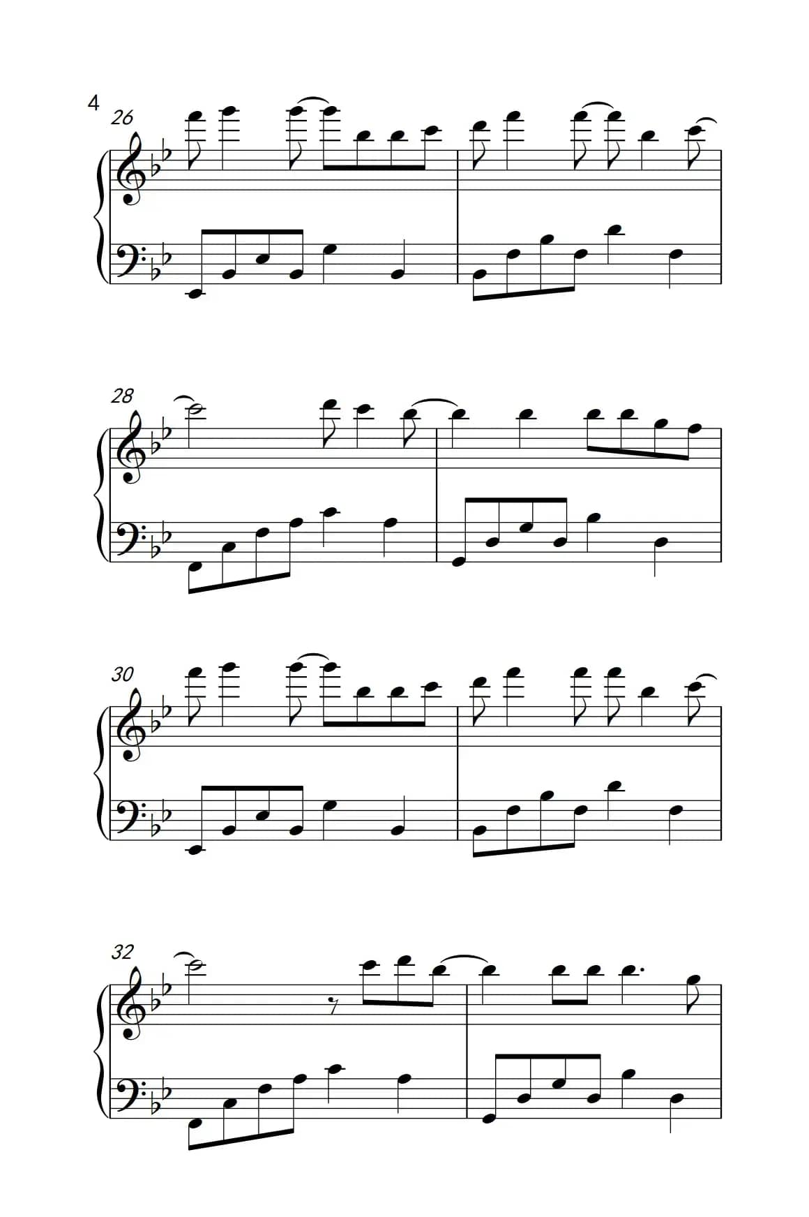 夜空中最亮的星（《弹吧音教》制谱版）