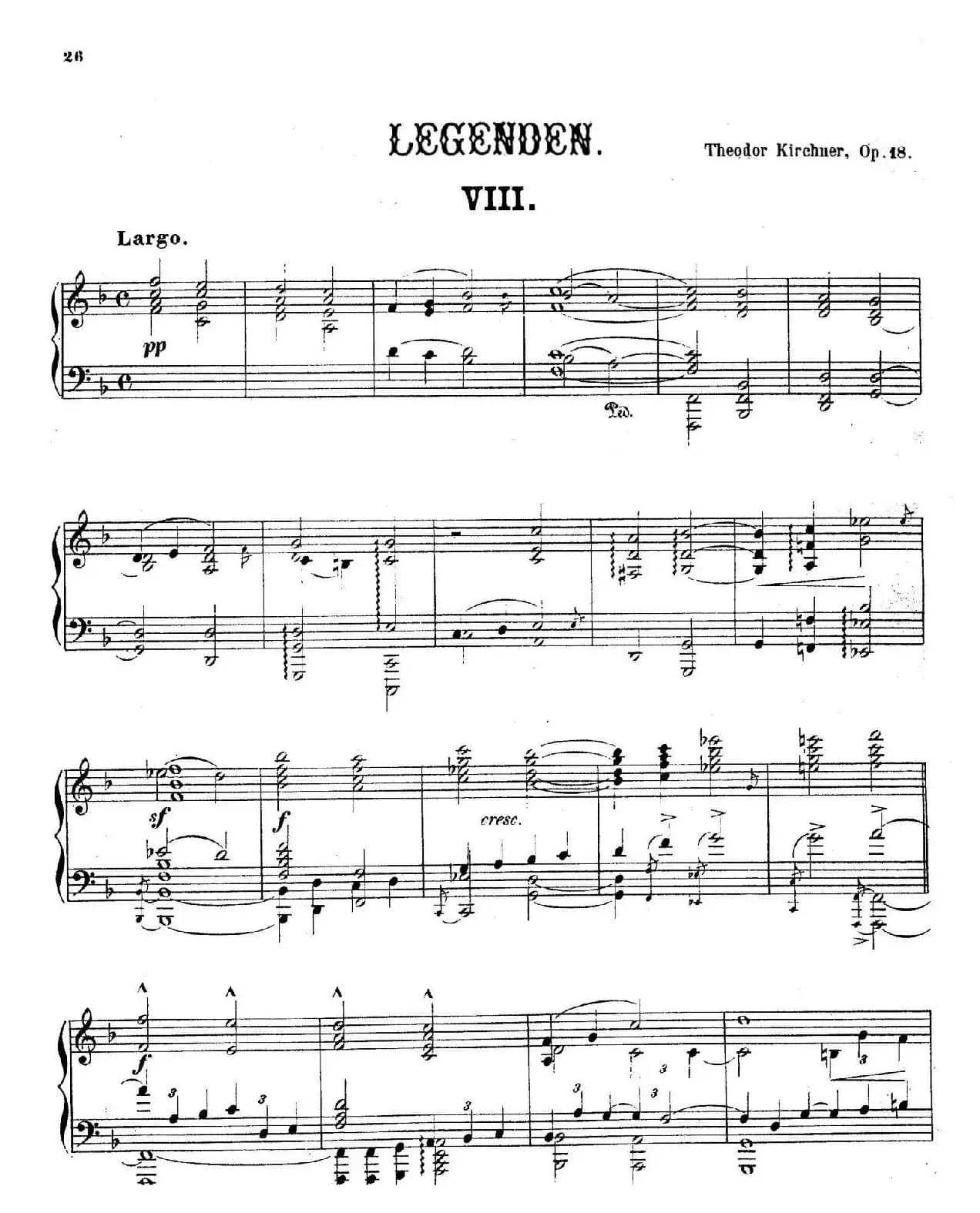 Legenden Op.18（9首传奇·Ⅷ）