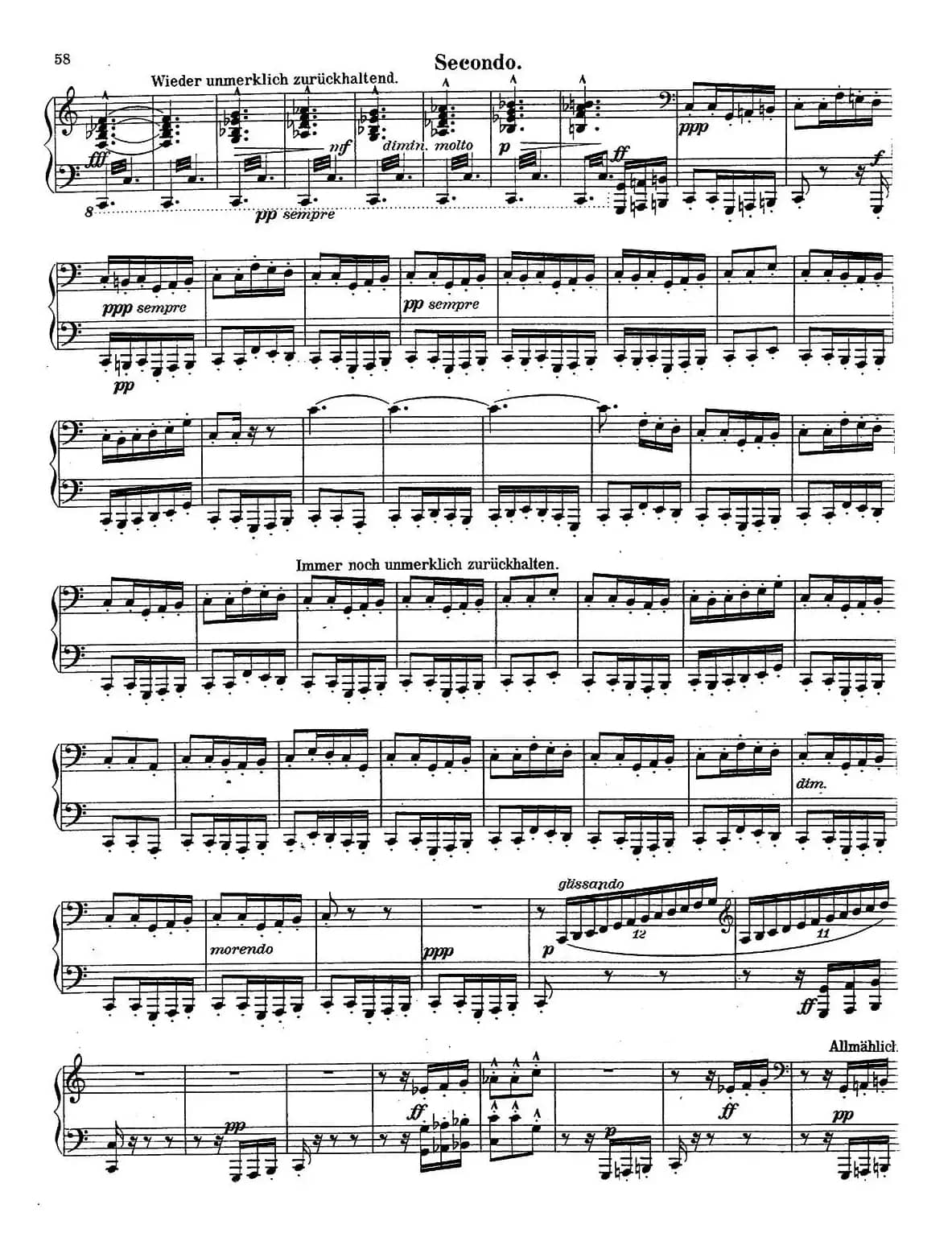 c小调第二交响曲“复活”（Ⅲ）（改编四手联弹版）