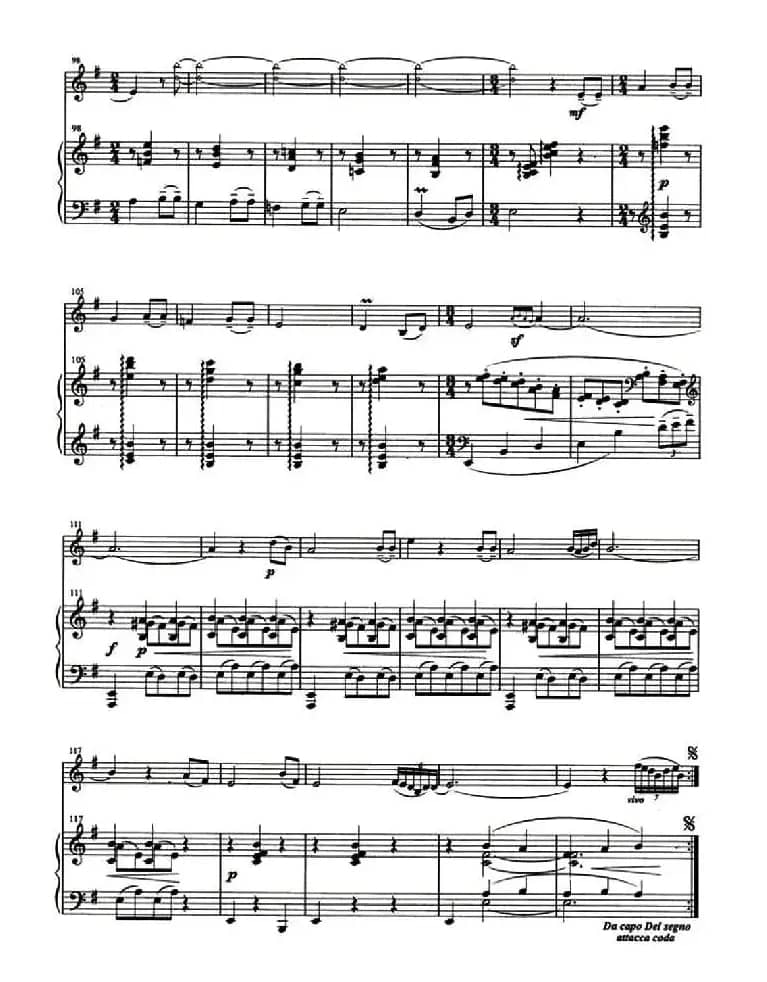 秋收舞曲（小提琴+钢琴伴奏）