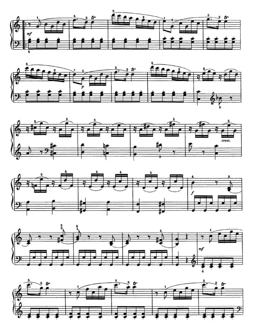 海顿 钢琴奏鸣曲 Hob XVI 10 Divertimento C major