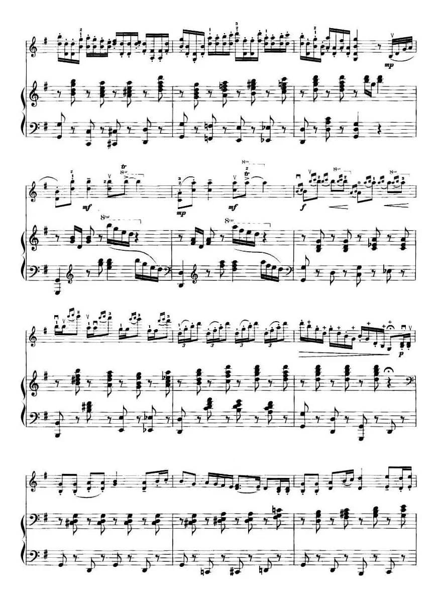 在密密的森林里（原名《游击队歌》）（小提琴+钢琴伴奏）