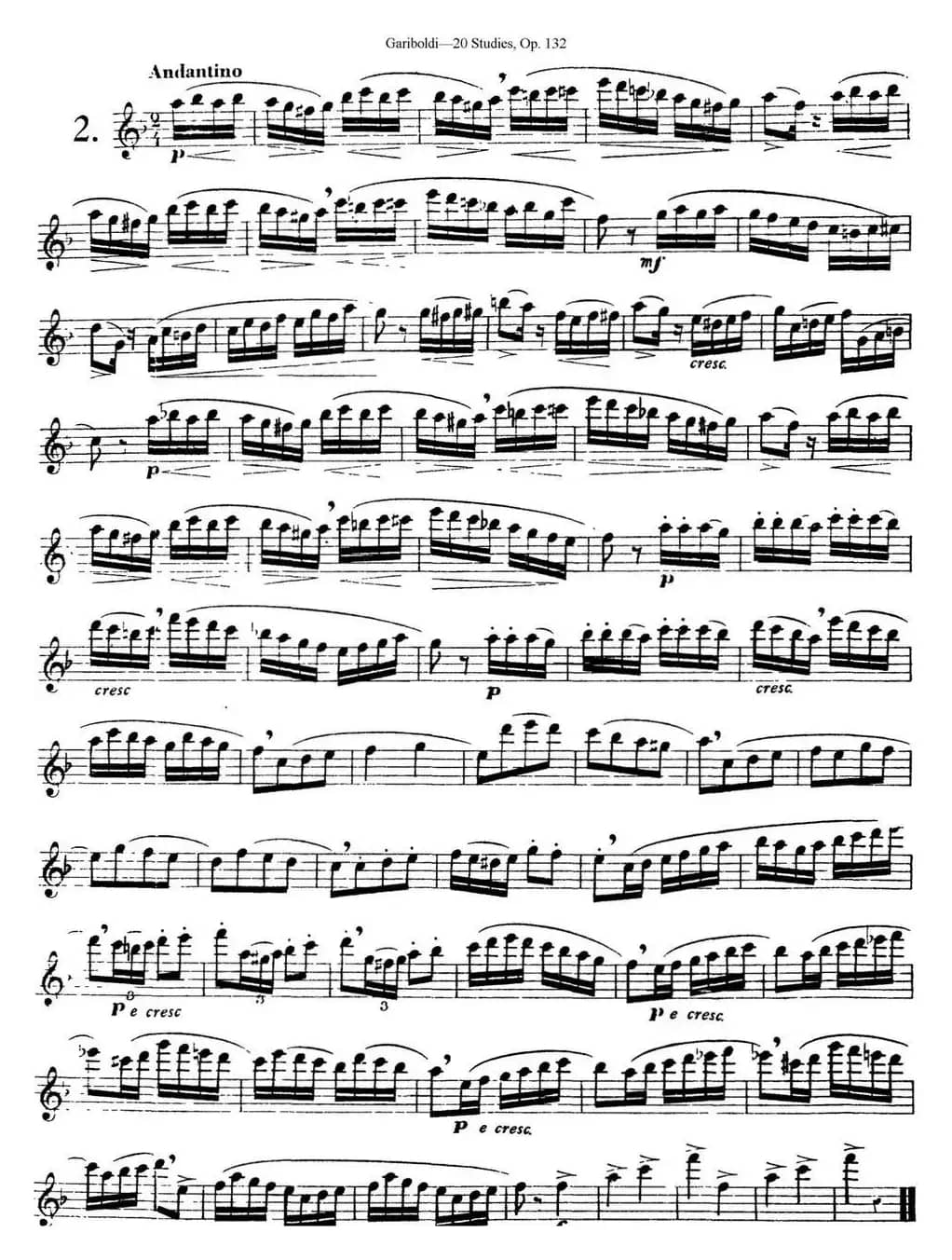 二十首练习曲作品132号之2