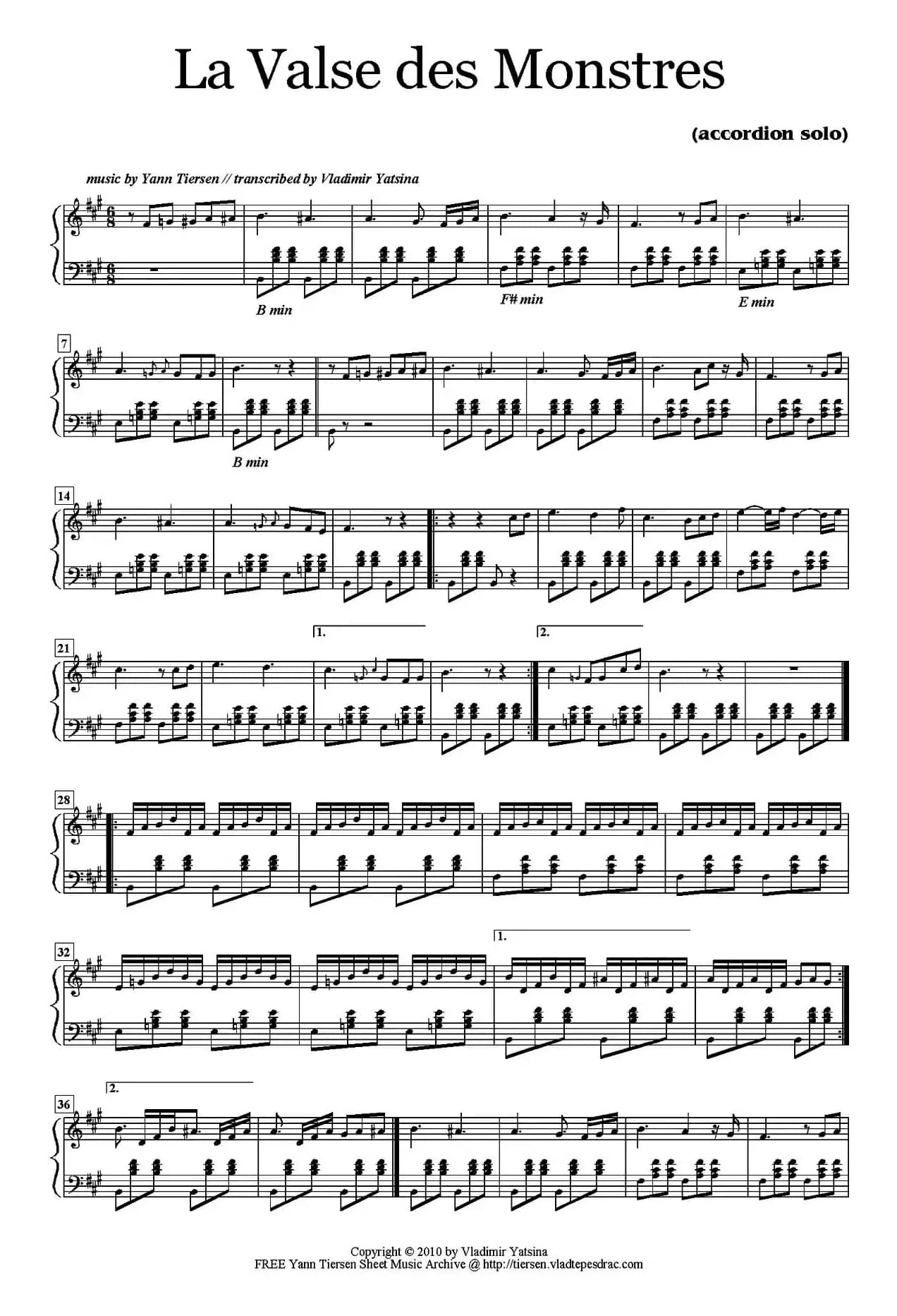 野兽华尔兹（​La Valse Des Monstres）