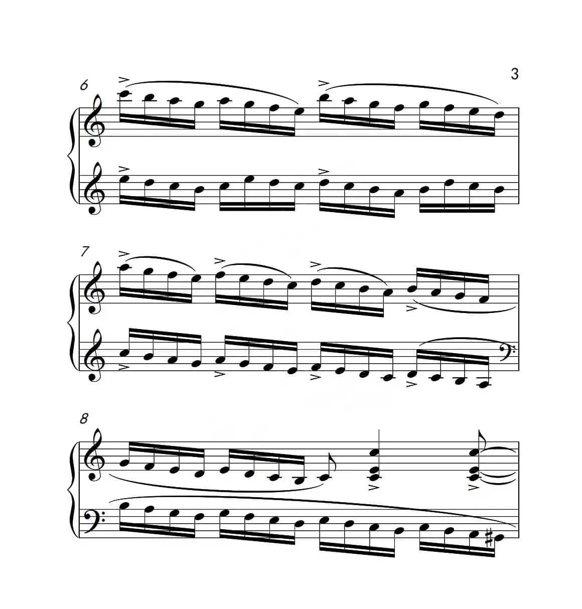 第六级A组 练习曲（中国音乐学院钢琴考级作品1~6级）