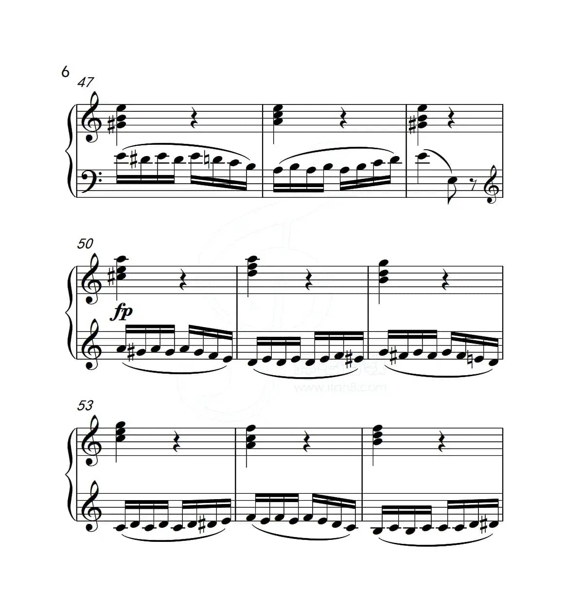 第五级A组 帕格尼尼主题变奏曲（选段）（中国音乐学院钢琴考级作品1~6级）