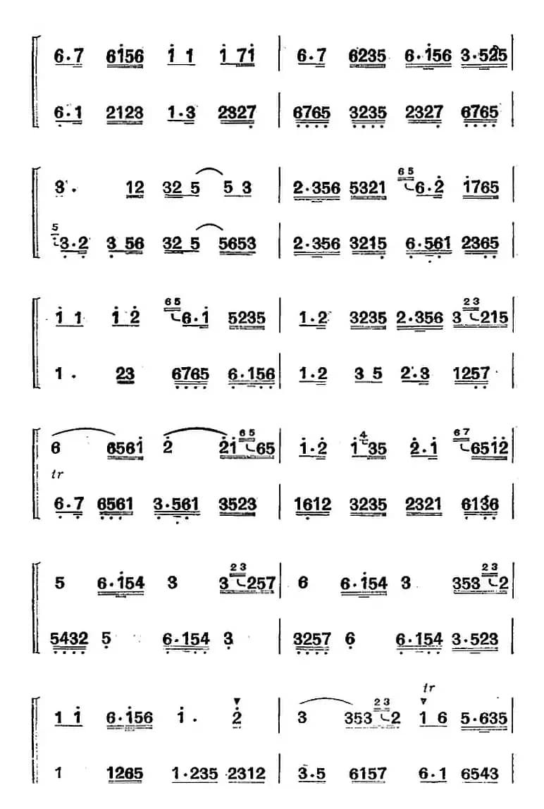 江南丝竹乐曲：慢六板（二胡+箫）