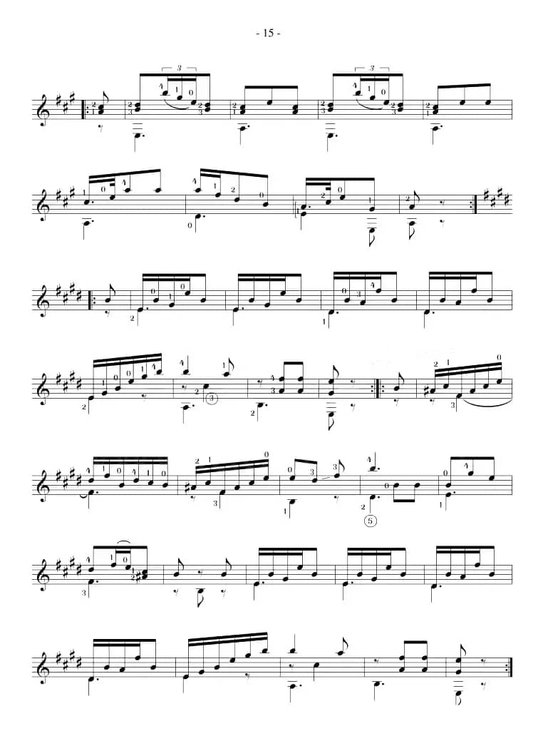 Fernando Sor《12 Studies,Op.35》（STUDY 8）