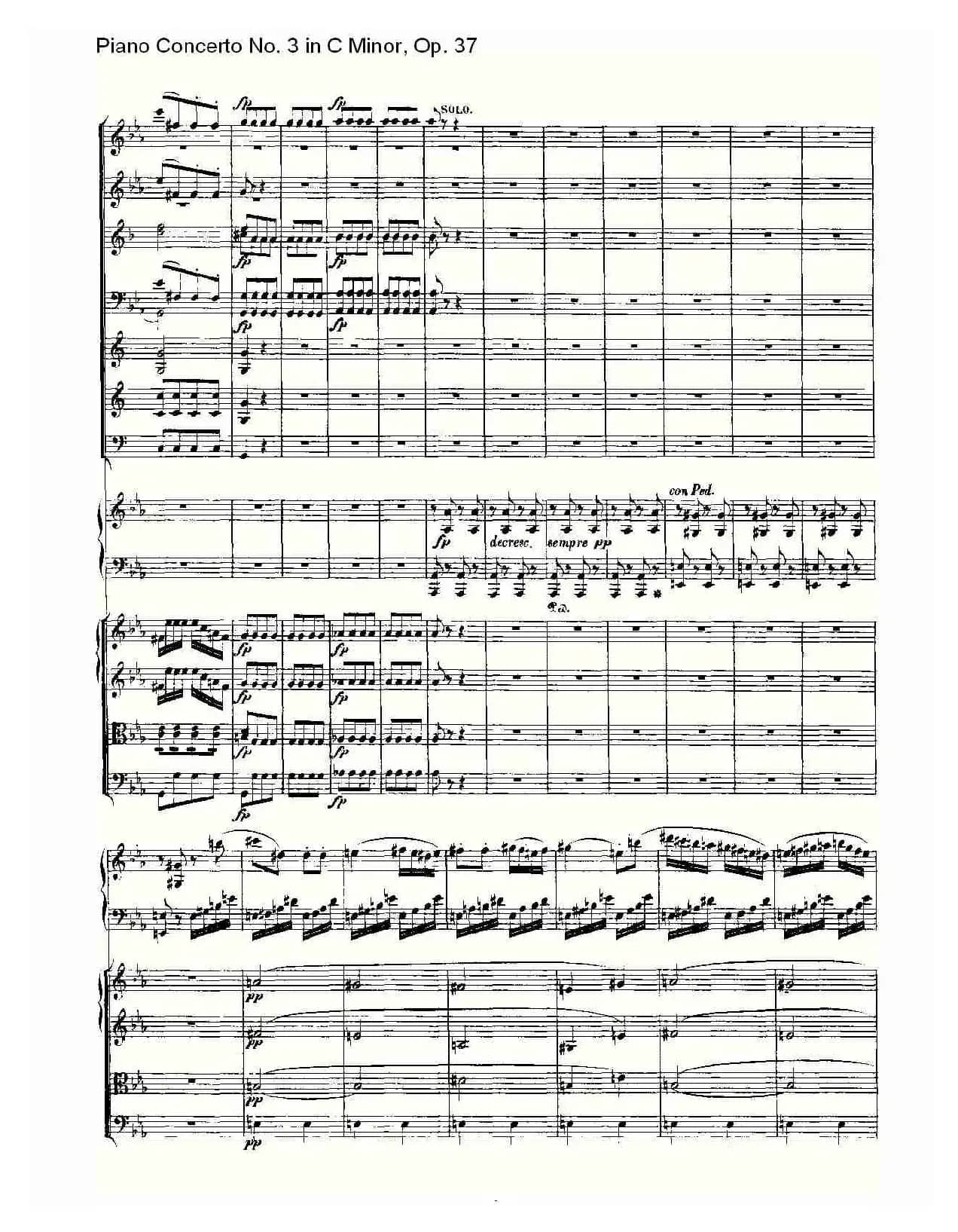 C小调钢琴第三协奏曲 Op.37  第三乐章