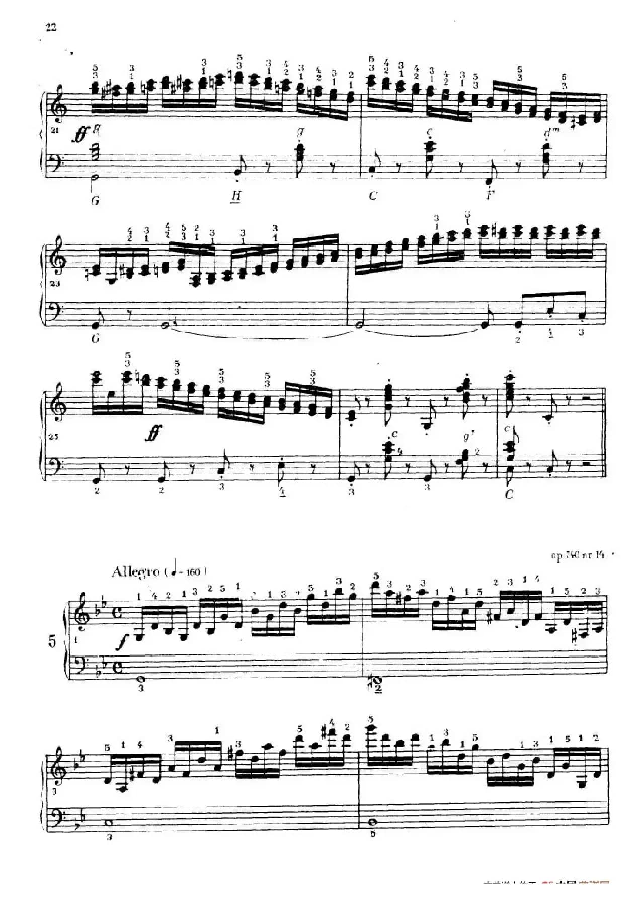 《车尔尼手风琴练习曲集》第Ⅳ册（第3——5首）