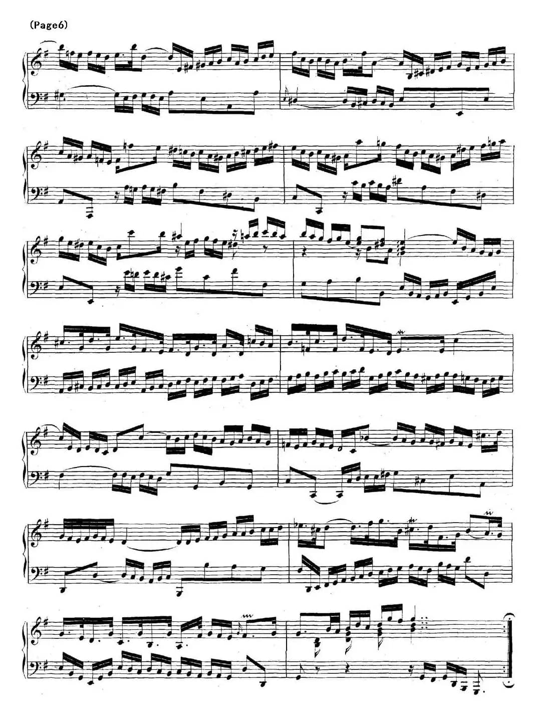 帕蒂塔6首德国组曲（No.5 G大调 巴赫 Partita G Major BWV 829）