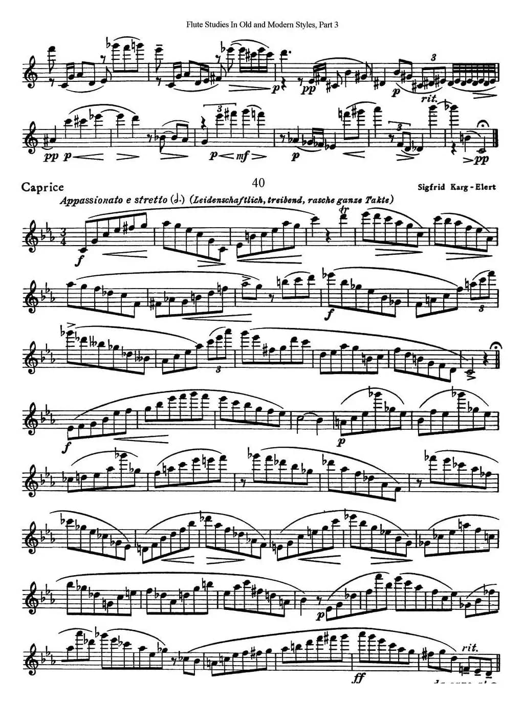 斯勒新老风格长笛练习重奏曲（第三部分）（NO.38-NO.40）