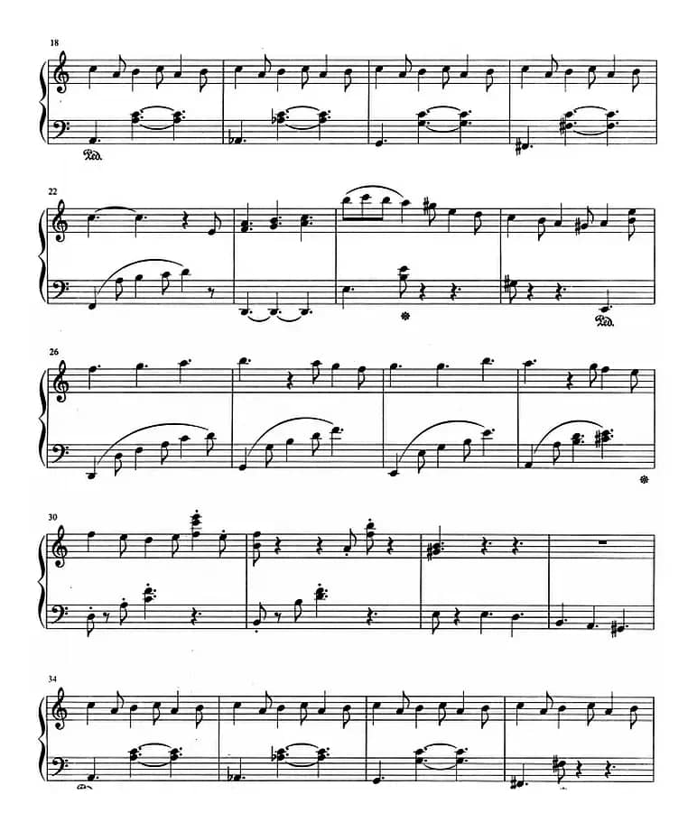 流行歌曲改编的钢琴曲：我的快乐