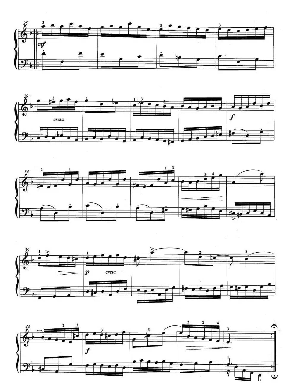 手风琴考级第五级：3、左手与复调练习