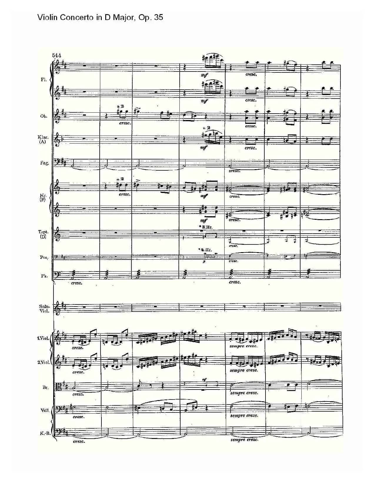 D大调小提琴协奏曲, Op.35第三乐章（一）