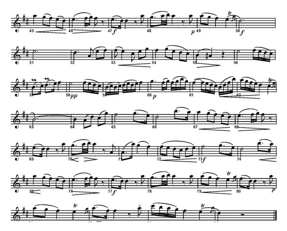 SINFONIA Part 2. Andante（四重奏·高音萨克斯分谱）