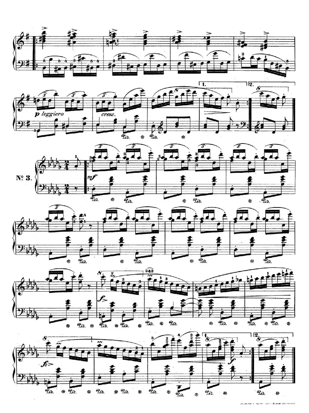 Trois Ecossaises Op.72-3 （3首埃科塞斯舞曲）