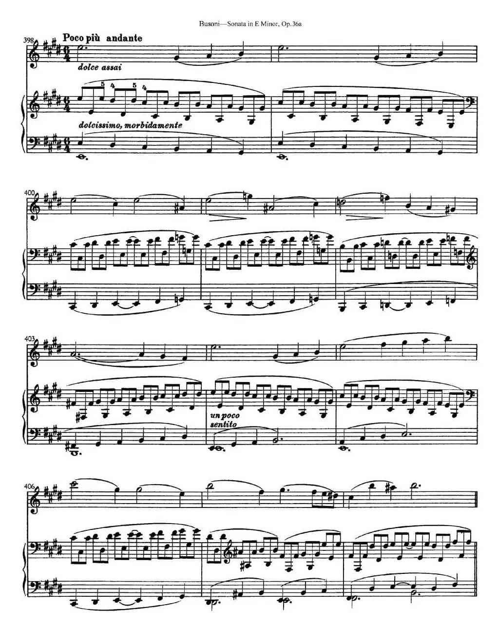 Violin Sonata No.2 in E Minor Op.36（小提琴+钢琴伴奏）