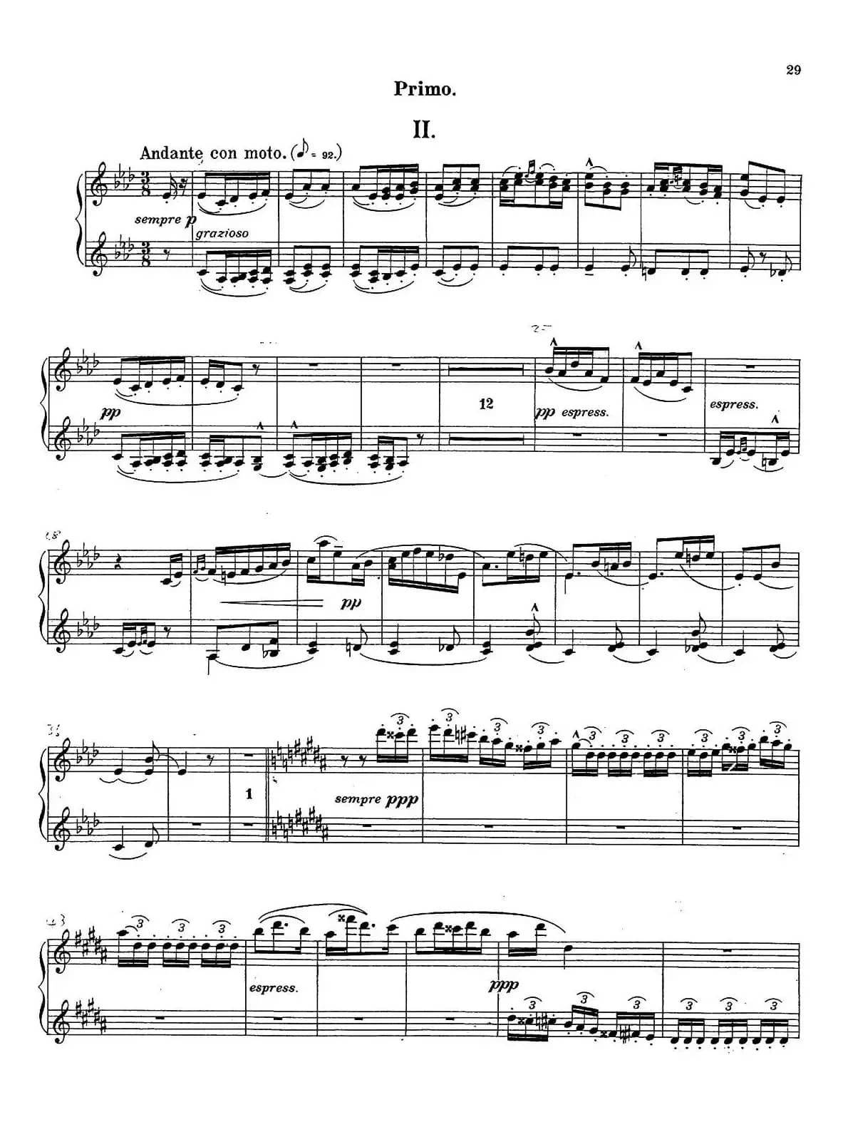 c小调第二交响曲“复活”（Ⅱ）（改编四手联弹版）