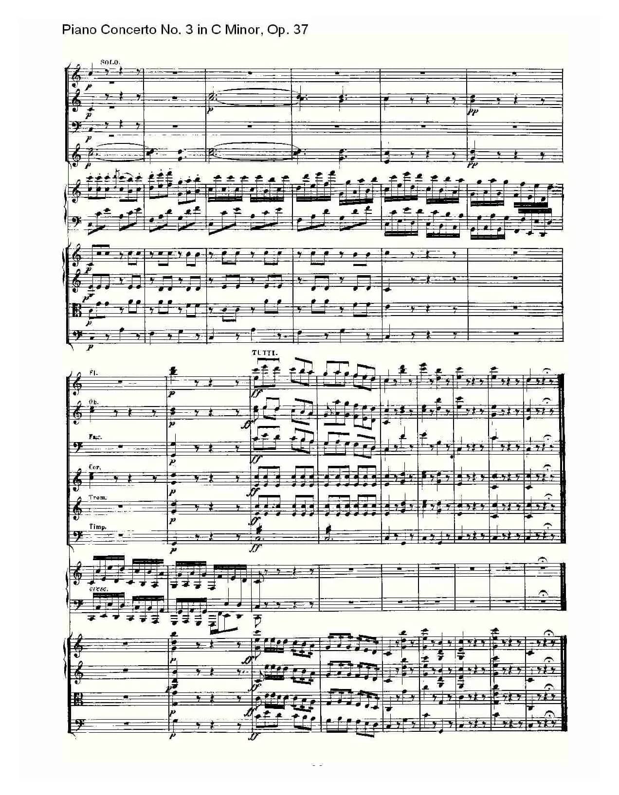 C小调钢琴第三协奏曲 Op.37  第三乐章