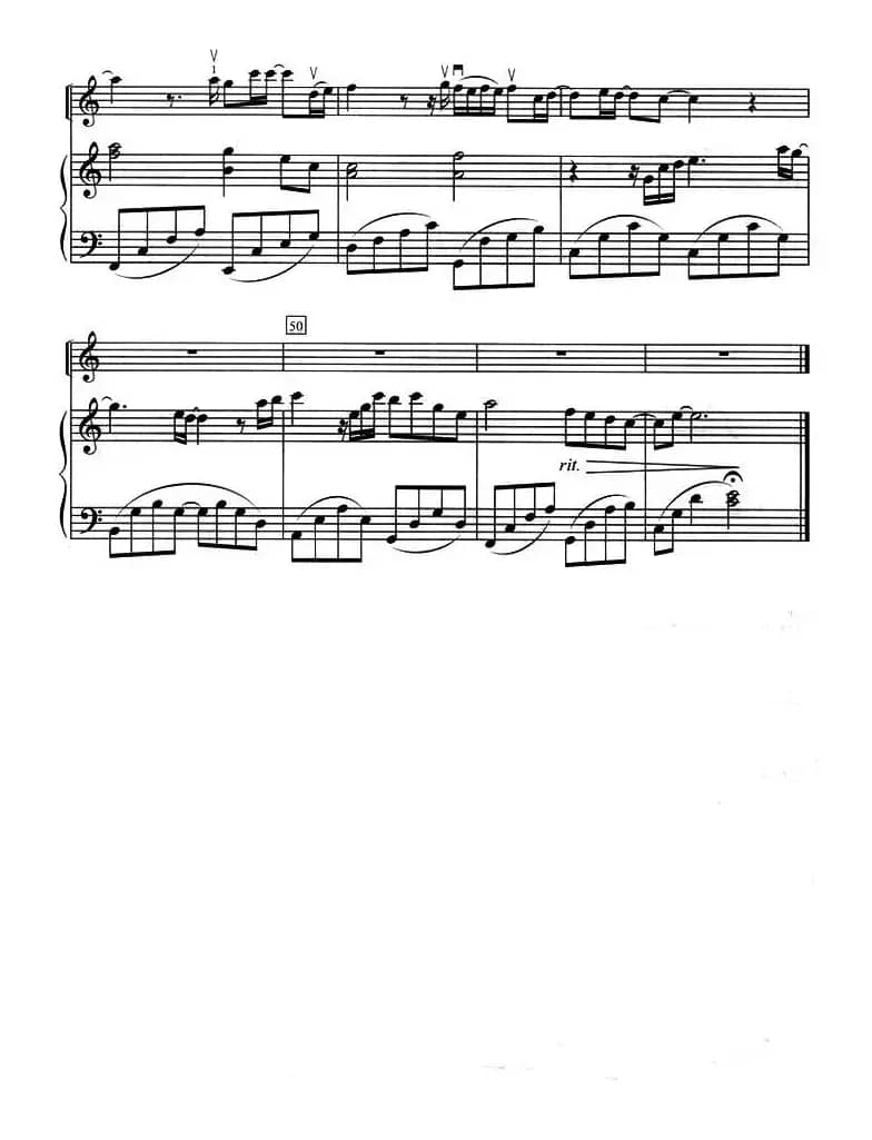 幸福背后（小提琴+钢琴伴奏）