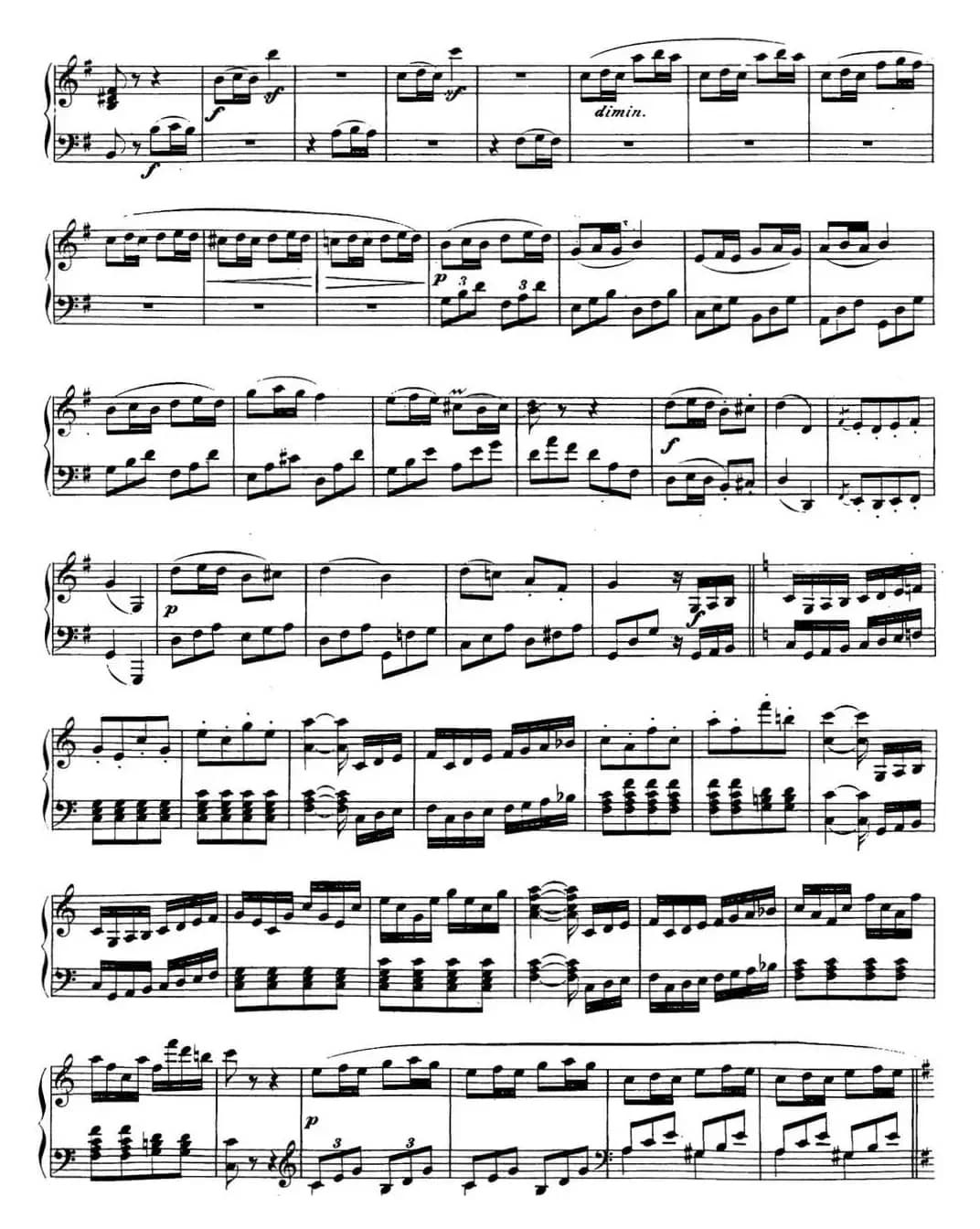 贝多芬钢琴奏鸣曲25 杜鹃 G大调 Op.79 G major