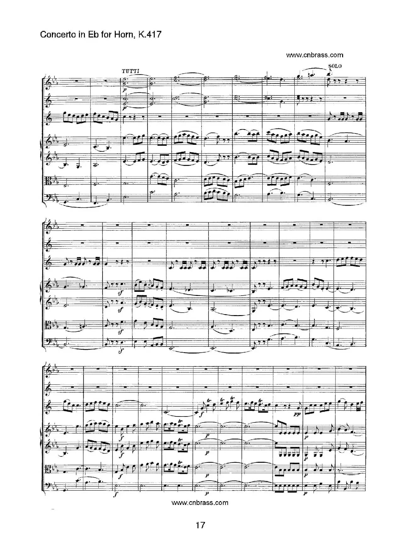 圆号协奏曲（作品K417）