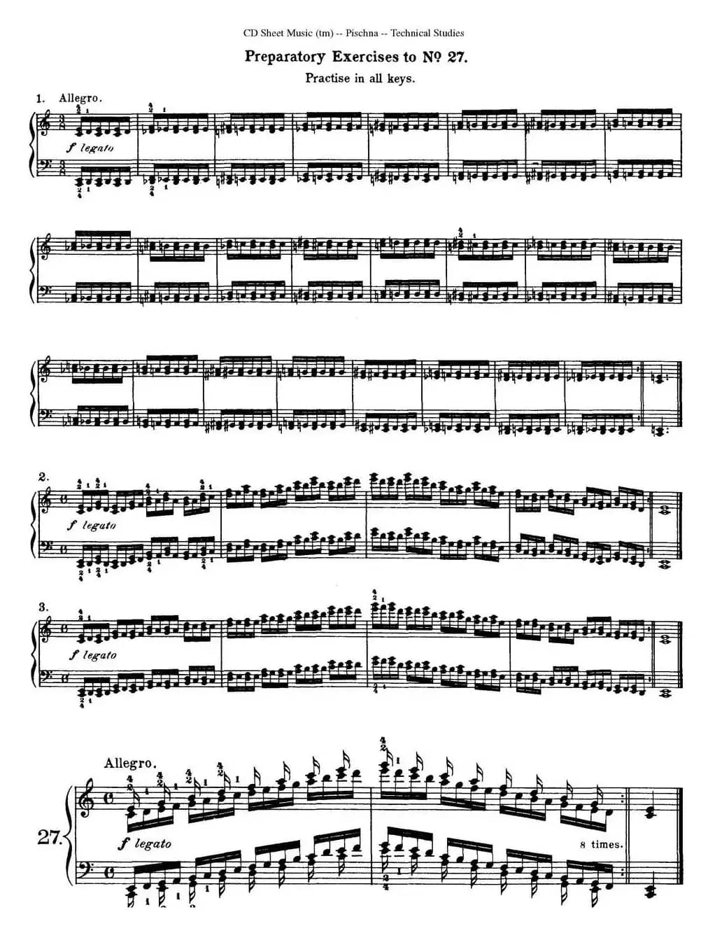 Technical Studies 60 Progressive Exercises(60首钢琴循序渐进练习曲 P31——40)