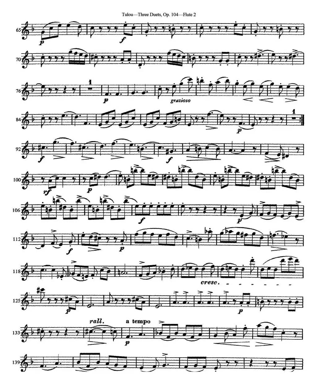 图露三首长笛简易重奏曲Op.104（Flute 2）（NO.3）