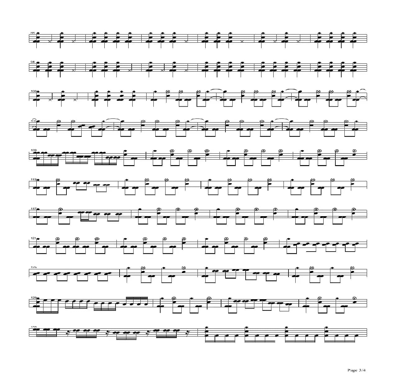 No Boundaries（架子鼓谱）