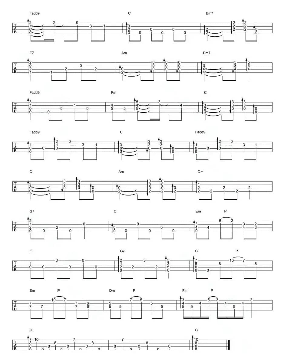 Moon River（尤克里里指弹谱）