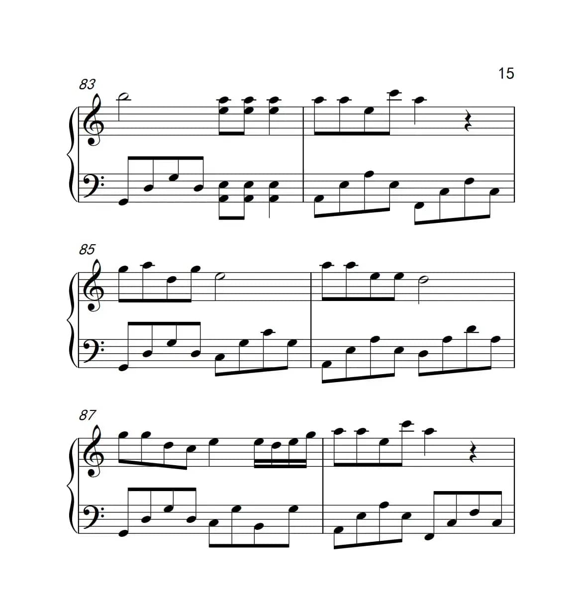 自由飞翔（《弹吧音教》制谱版）