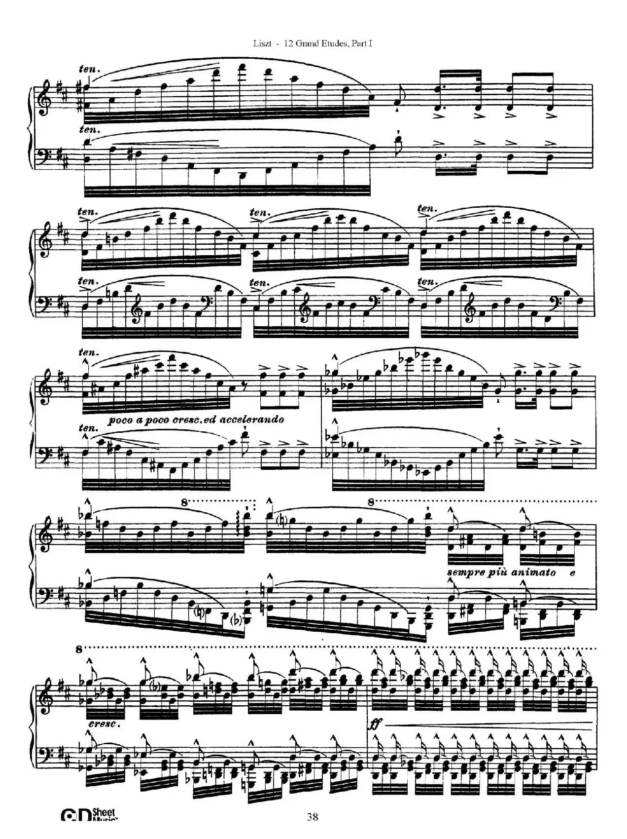 12 Grand Etudes S.137（12首华丽的练习曲·6）
