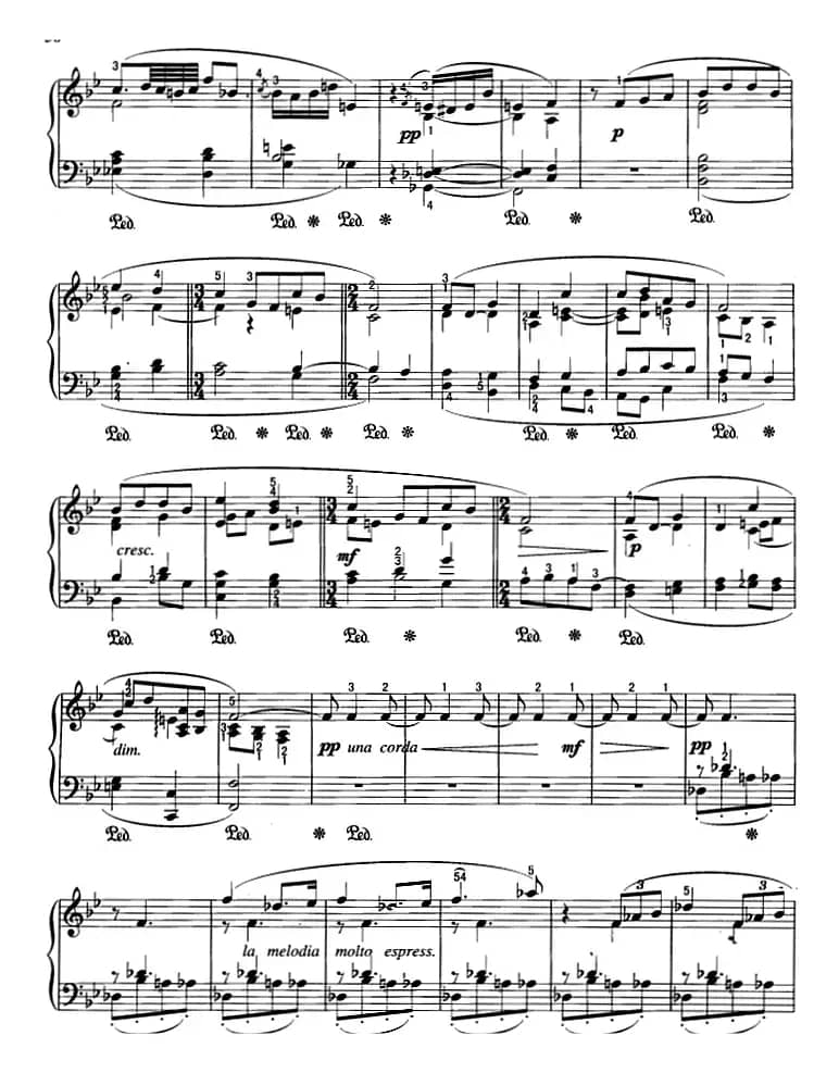 不可不弹的世界钢琴名曲：如歌的行板