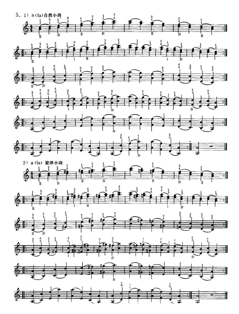 小提琴双弦三、六、八度音阶、音程练习