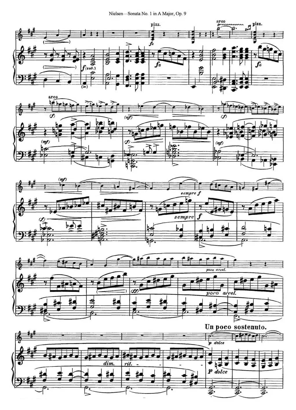 Violin Sonata No.1 in A Major Op.9（小提琴+钢琴伴奏）