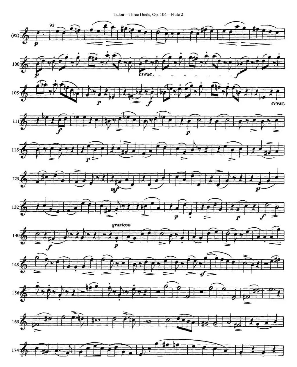 图露三首长笛简易重奏曲Op.104（Flute 2）（NO.1）